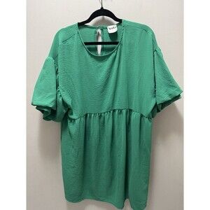 Arula Leah Puff Sleeve Mini Dress Kelly‎ Green Size X